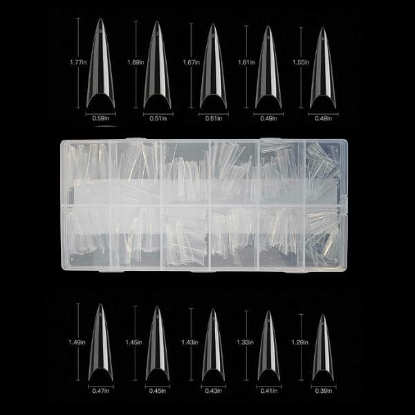 Stiletto tipsar long 500 stk.